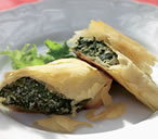 spinach and ricotta filo slices